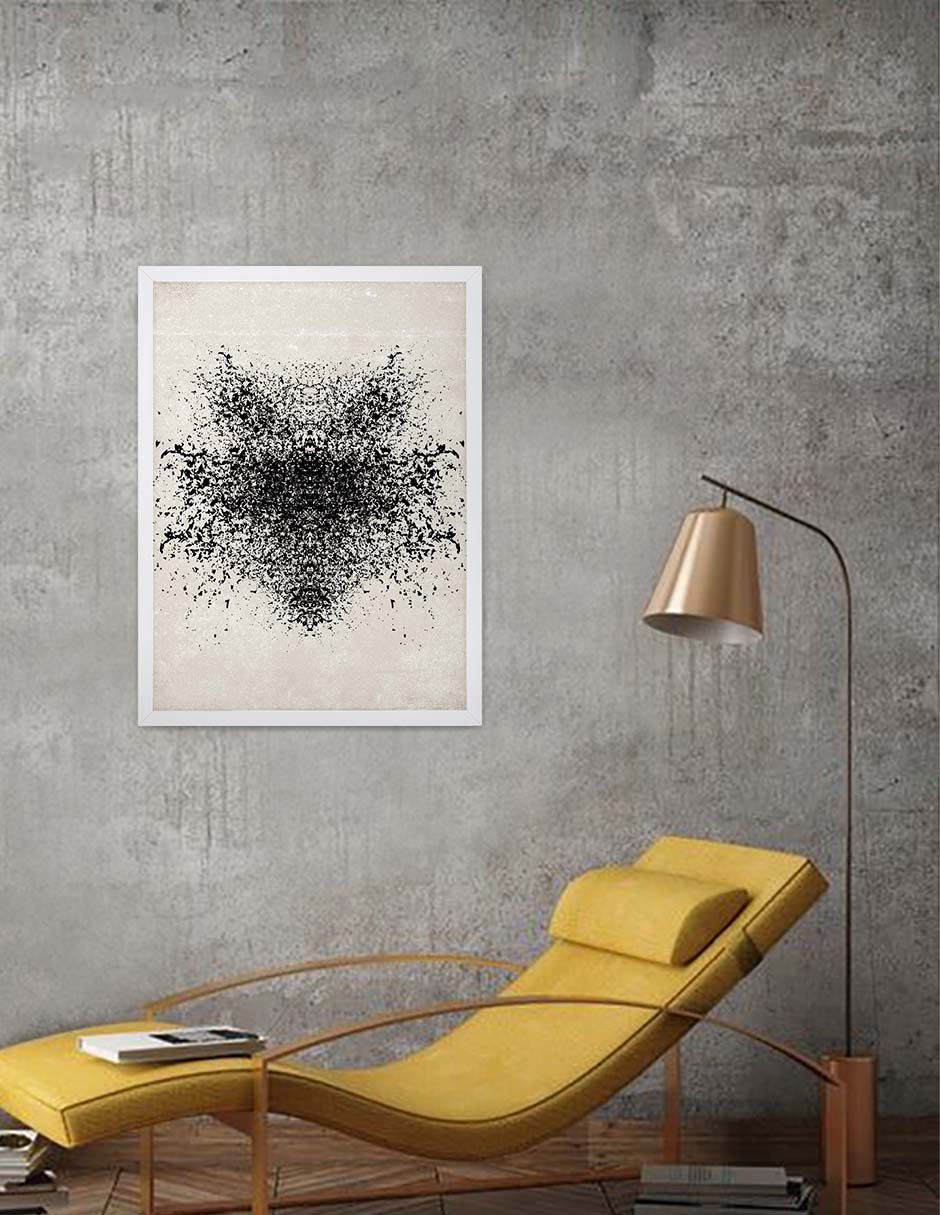 Alas Oscuras: cuadro decorativo, vista 6 (blanco render)