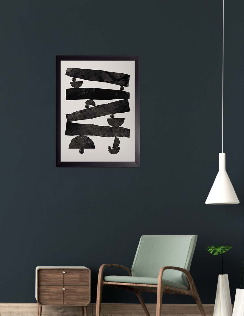 Apilado: cuadro decorativo, vista 3 (negro render)