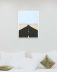 Asfalto: cuadro decorativo, vista 6 (blanco render)