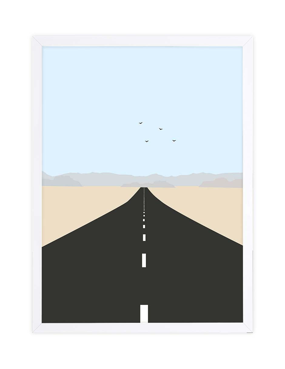 Asfalto: cuadro decorativo, vista 4 (blanco)