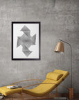 Aspas: cuadro decorativo, vista 3 (negro render)