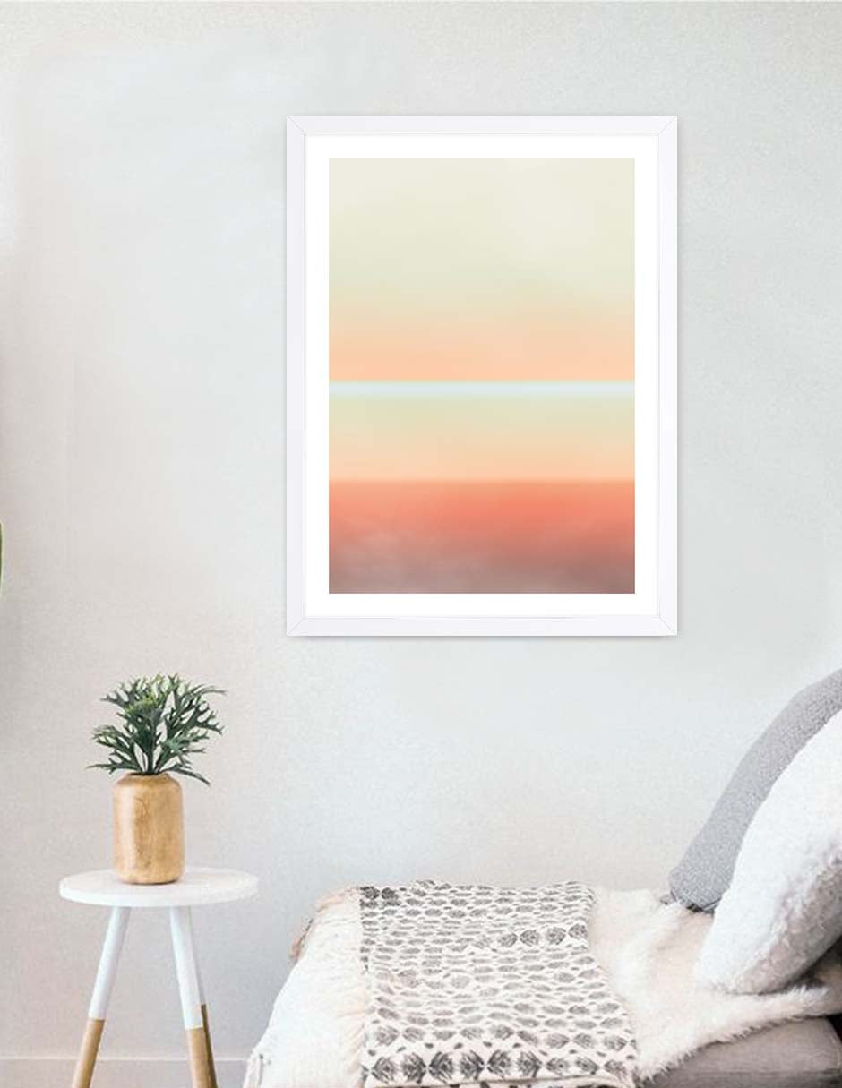 Atardecer Costero: cuadro decorativo, vista 6 (blanco render)