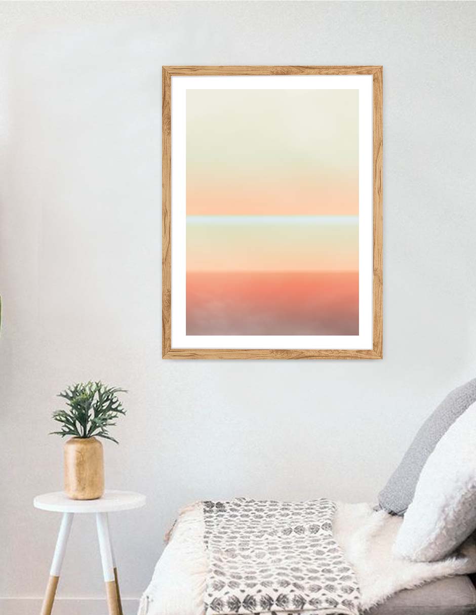Atardecer Costero: cuadro decorativo, vista 9 (madera render)