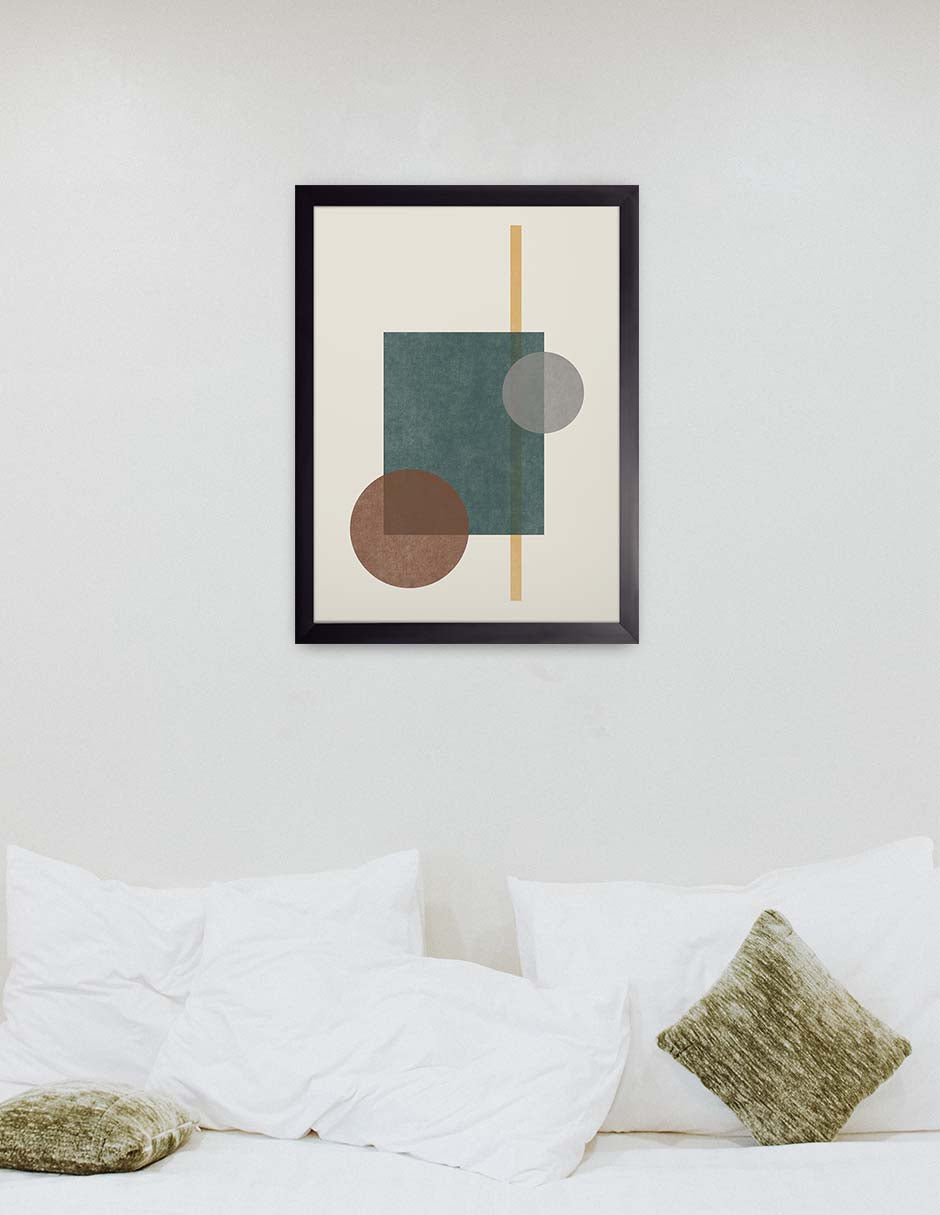 Balanza Verde: cuadro decorativo, vista 3 (negro render)