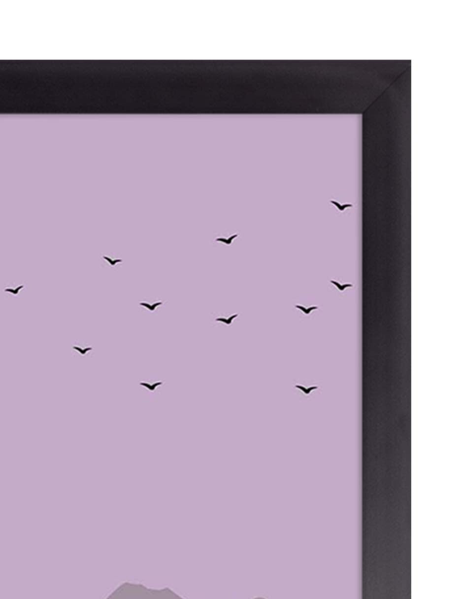 Bandada: cuadro decorativo, vista 2 (negro detalle)
