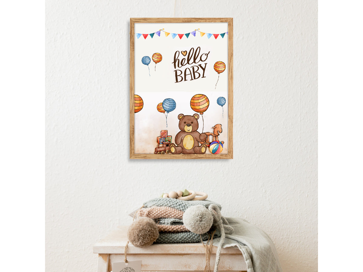 Bienvenido Bebé: cuadro decorativo, vista 2 (c render 01)