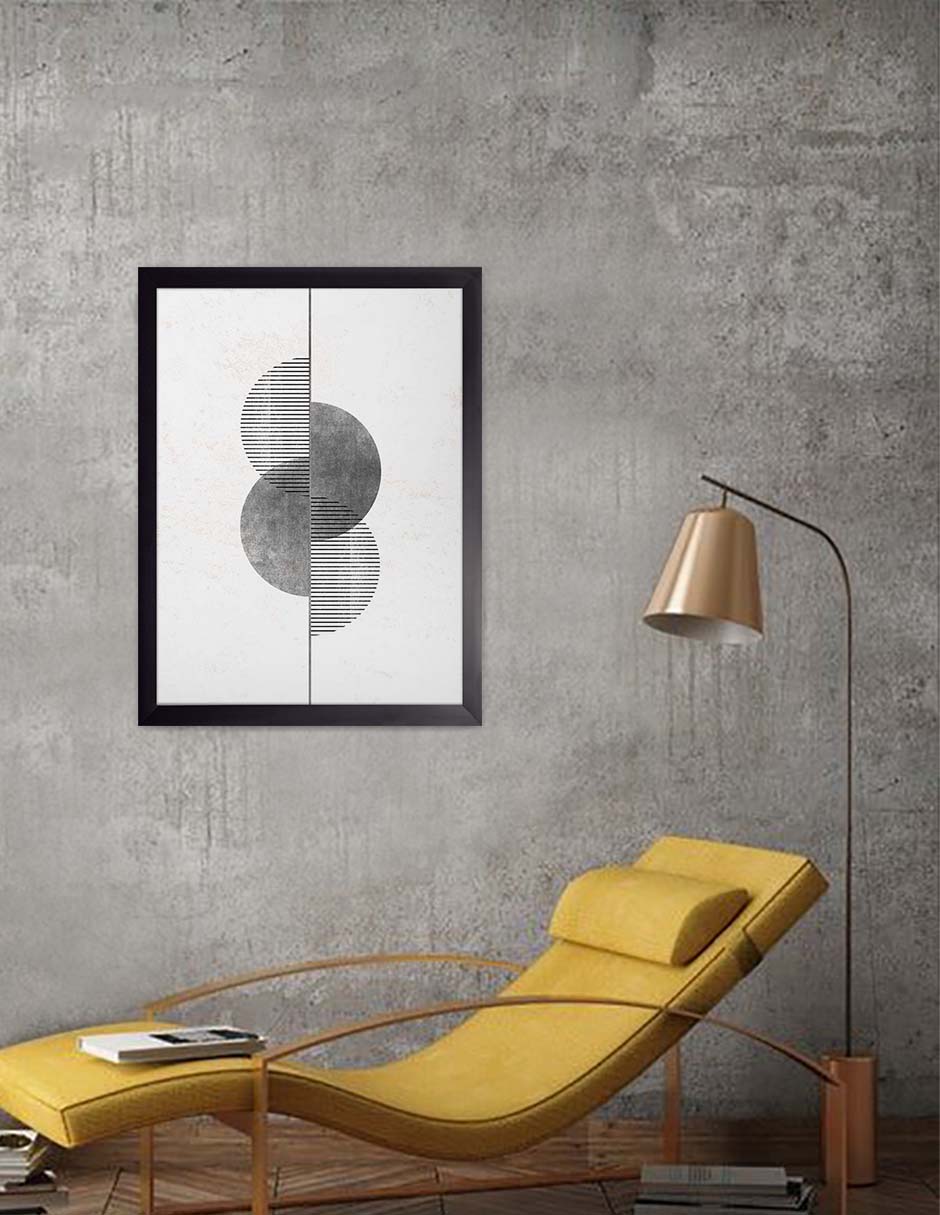 Binario: cuadro decorativo, vista 3 (negro render)