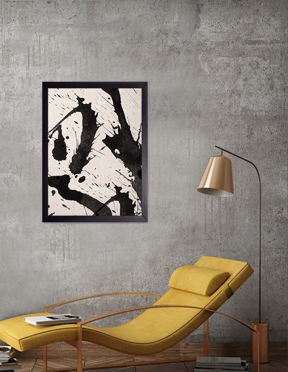 Brochazo: cuadro decorativo, vista 3 (negro render)