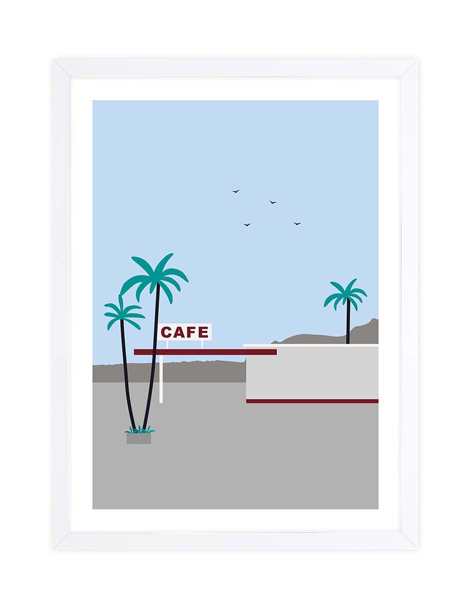 Café Palmera: cuadro decorativo, vista 4 (blanco)