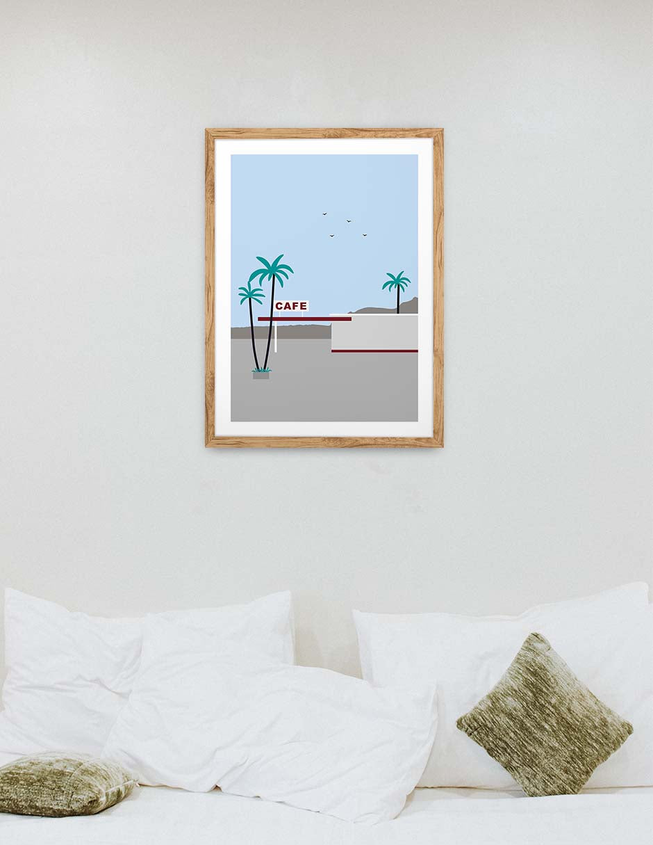 Café Palmera: cuadro decorativo, vista 9 (madera render)