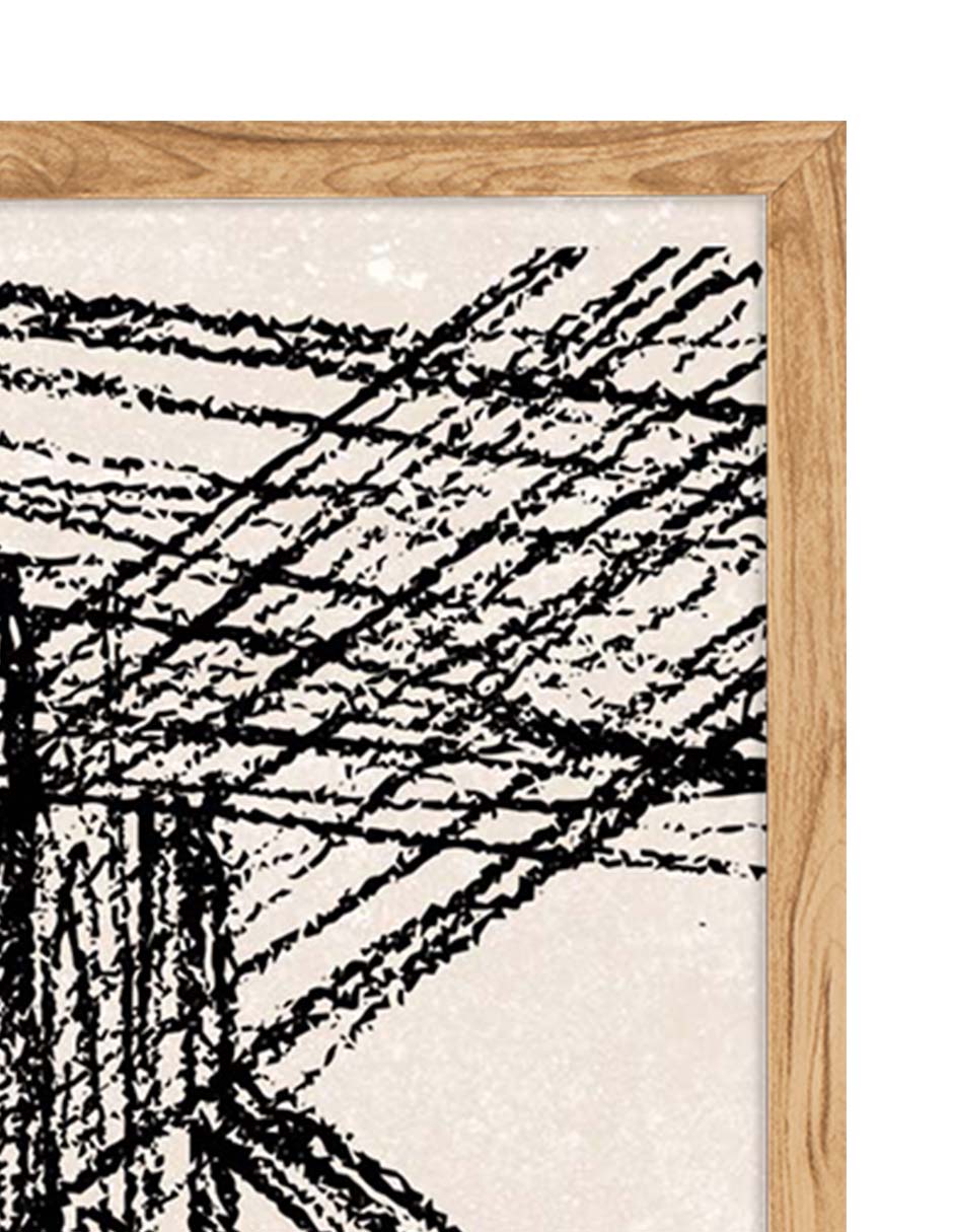 Carboncillo: cuadro decorativo, vista 8 (madera detalle)