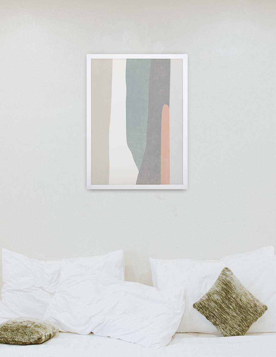Cascada Gris: cuadro decorativo, vista 6 (blanco render)