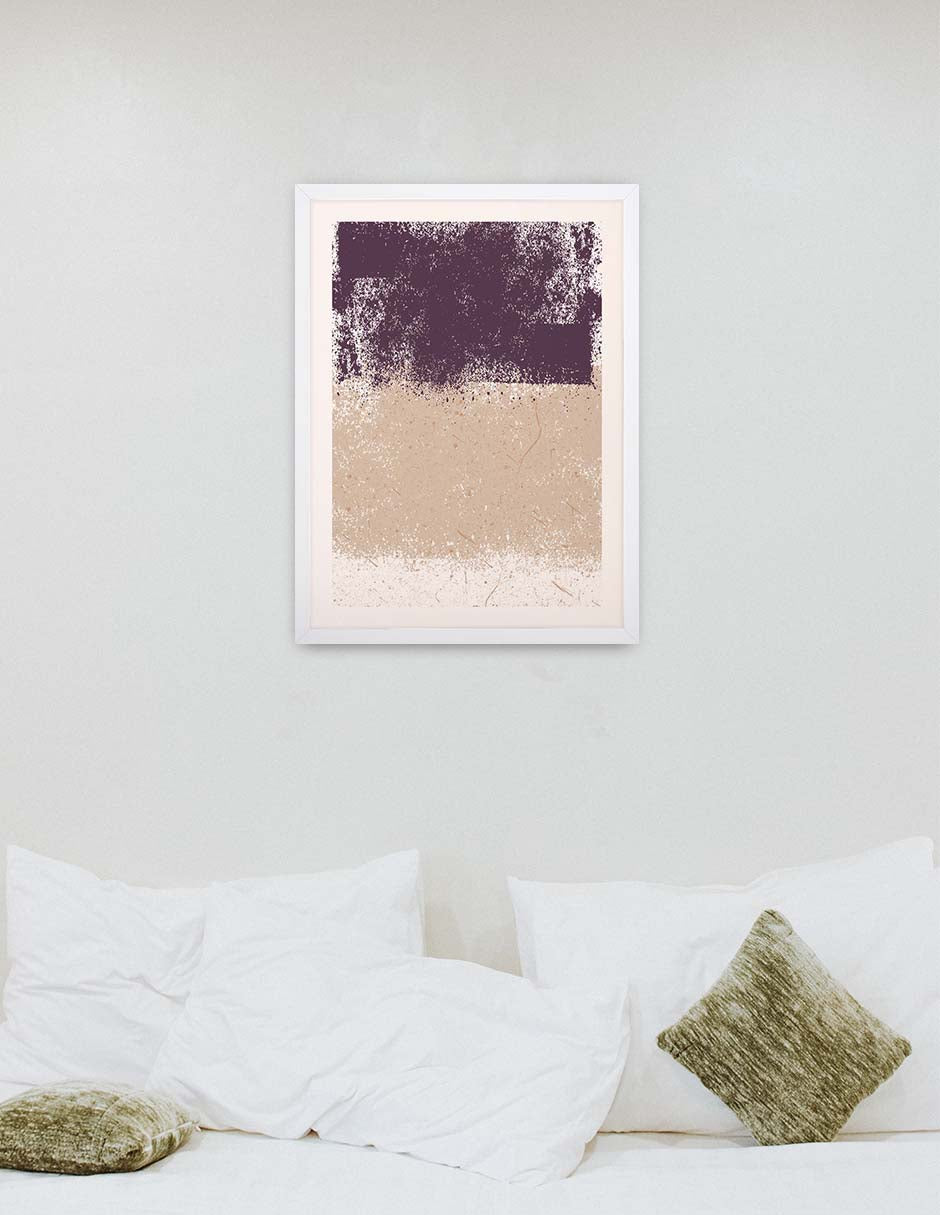 Ciruela y Arena: cuadro decorativo, vista 6 (blanco render)