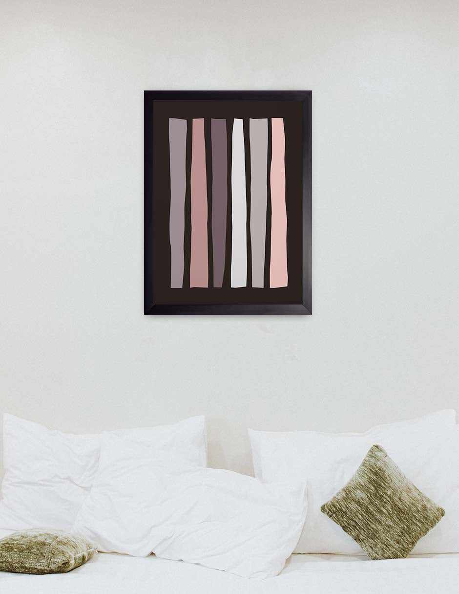 Ciruelo: cuadro decorativo, vista 3 (negro render)