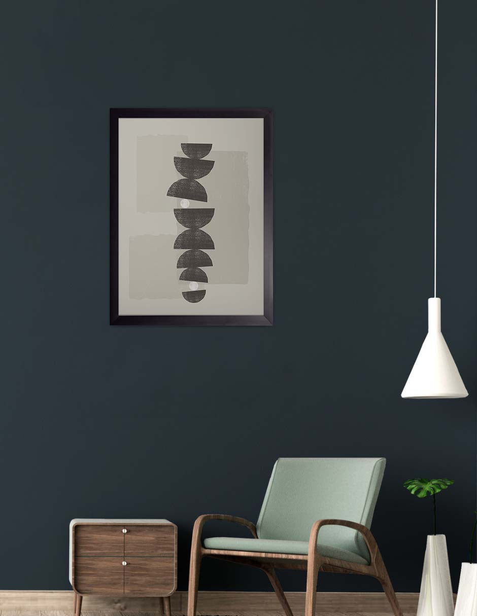 Columna Partida: cuadro decorativo, vista 3 (negro render)