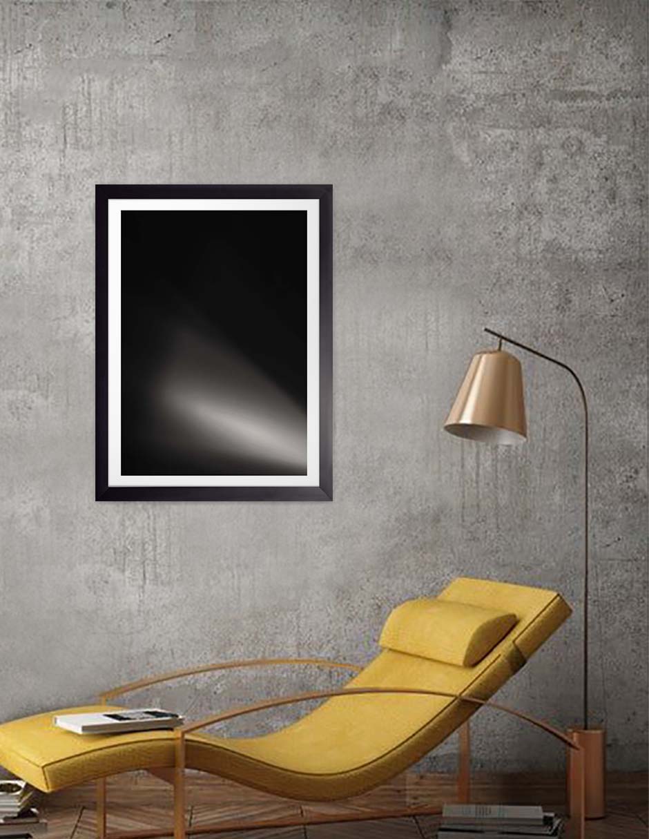 Cometa: cuadro decorativo, vista 3 (negro render)