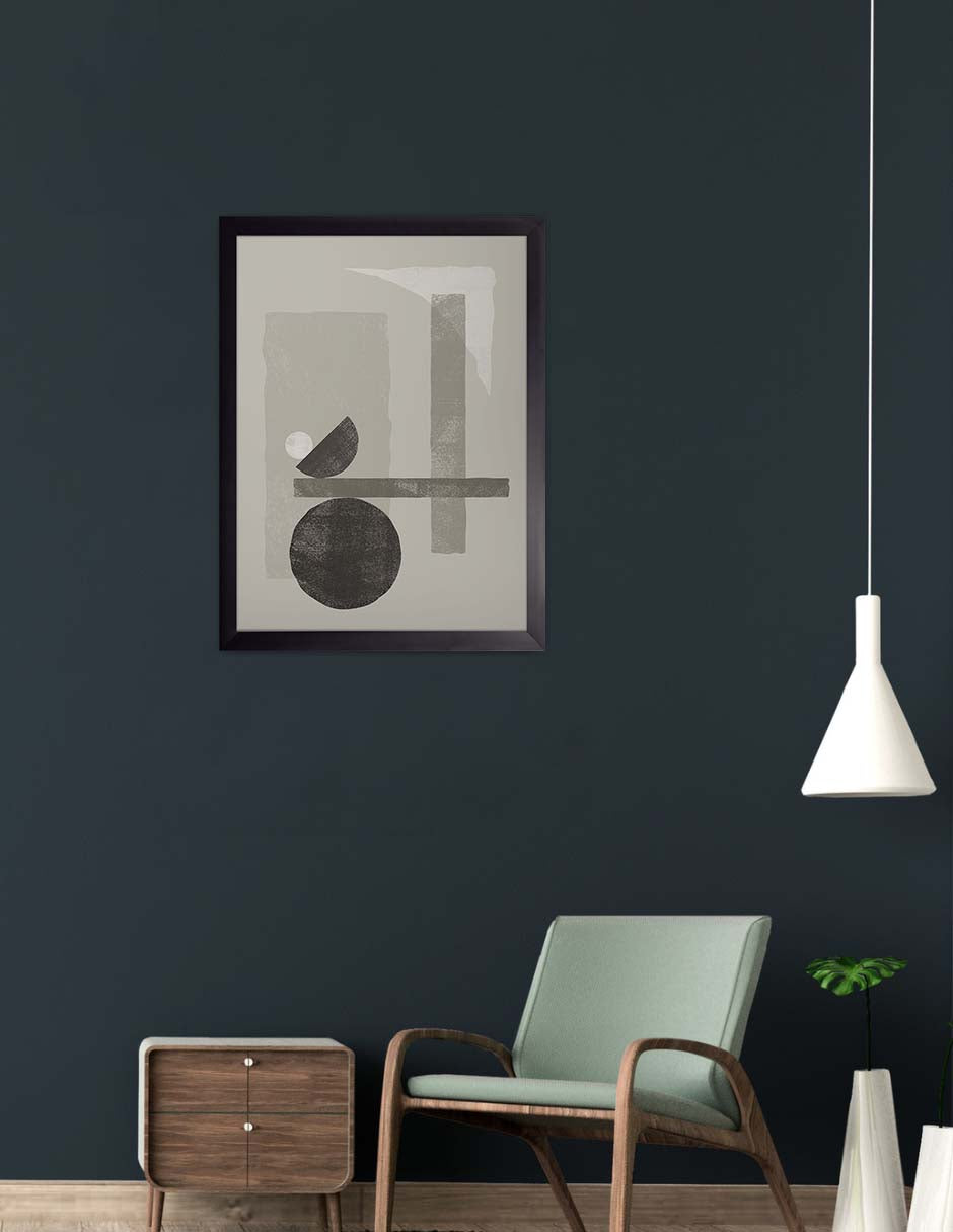 Contrapeso: cuadro decorativo, vista 3 (negro render)