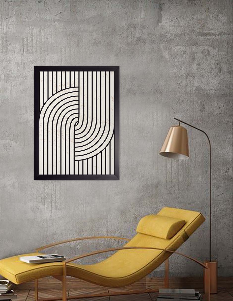 Cuerdas: cuadro decorativo, vista 3 (negro render)