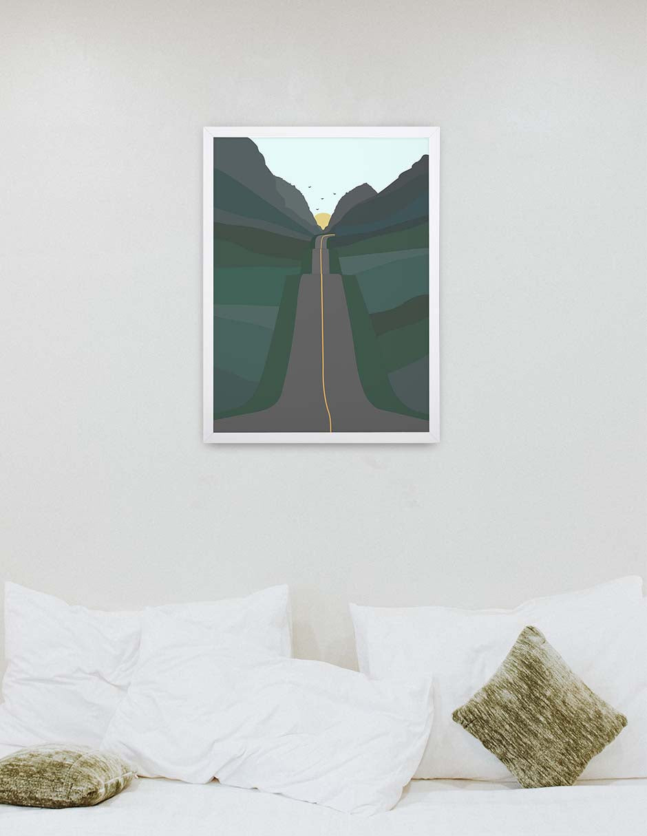 Desfiladero: cuadro decorativo, vista 6 (blanco render)