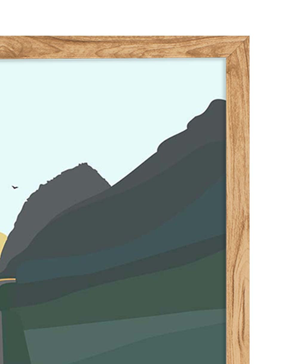 Desfiladero: cuadro decorativo, vista 8 (madera detalle)