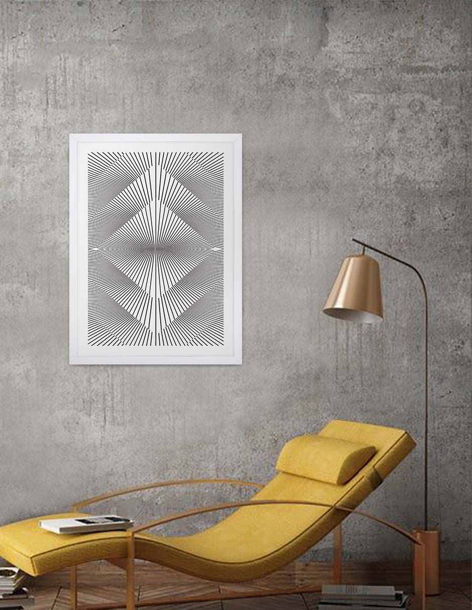 Diamante: cuadro decorativo, vista 6 (blanco render)