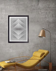 Diamante: cuadro decorativo, vista 3 (negro render)