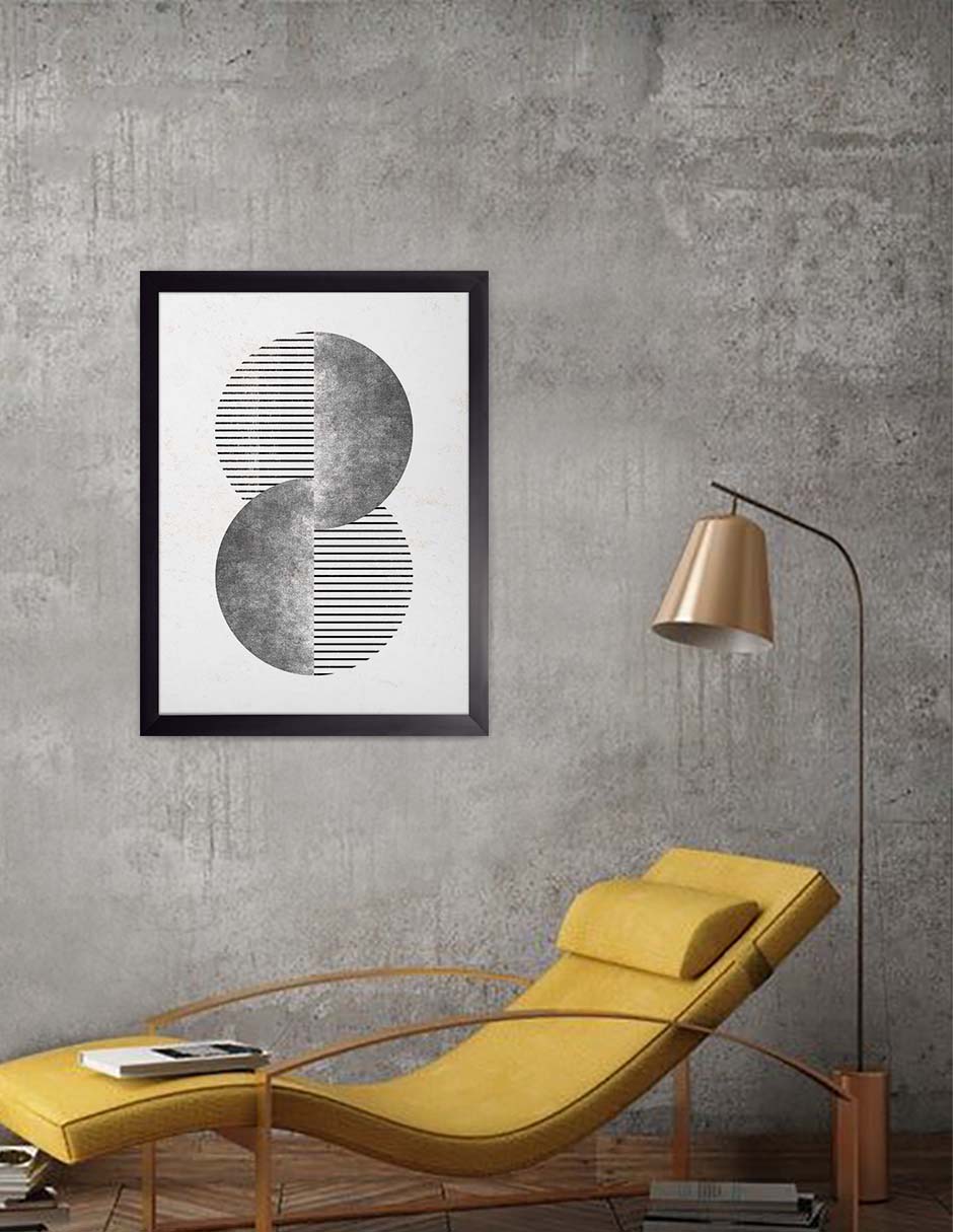 Dualidad: cuadro decorativo, vista 3 (negro render)
