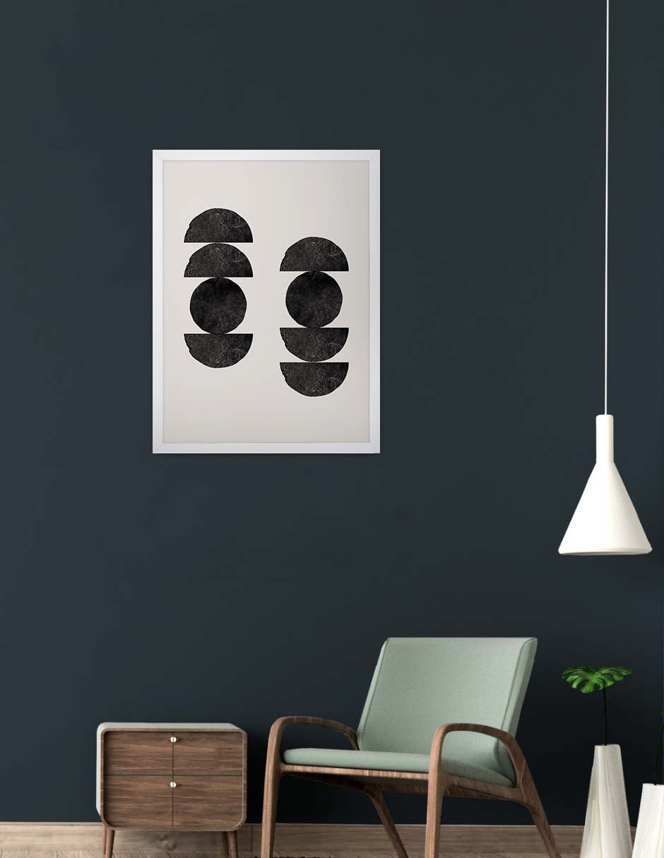 Dúo Negro: cuadro decorativo, vista 6 (blanco render)