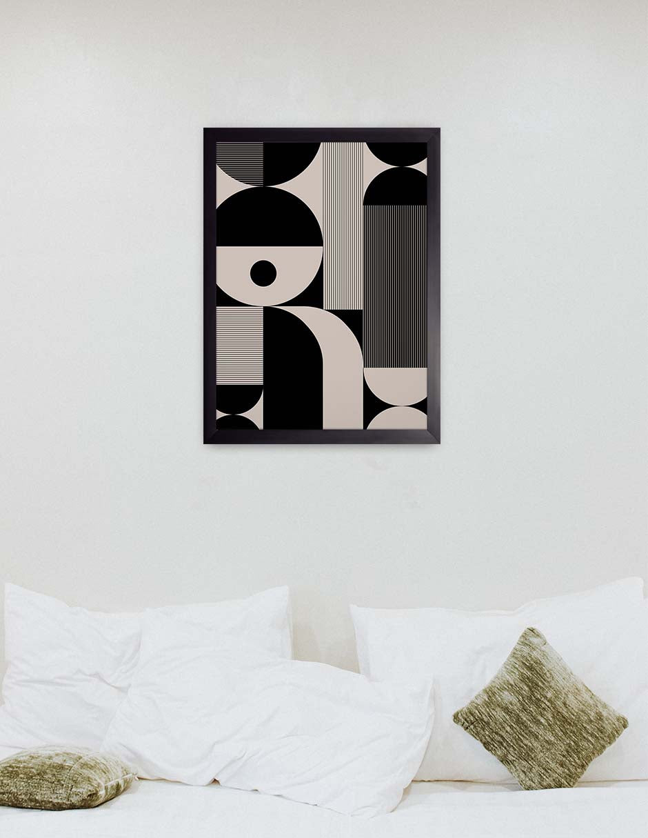 Engranaje: cuadro decorativo, vista 3 (negro render)