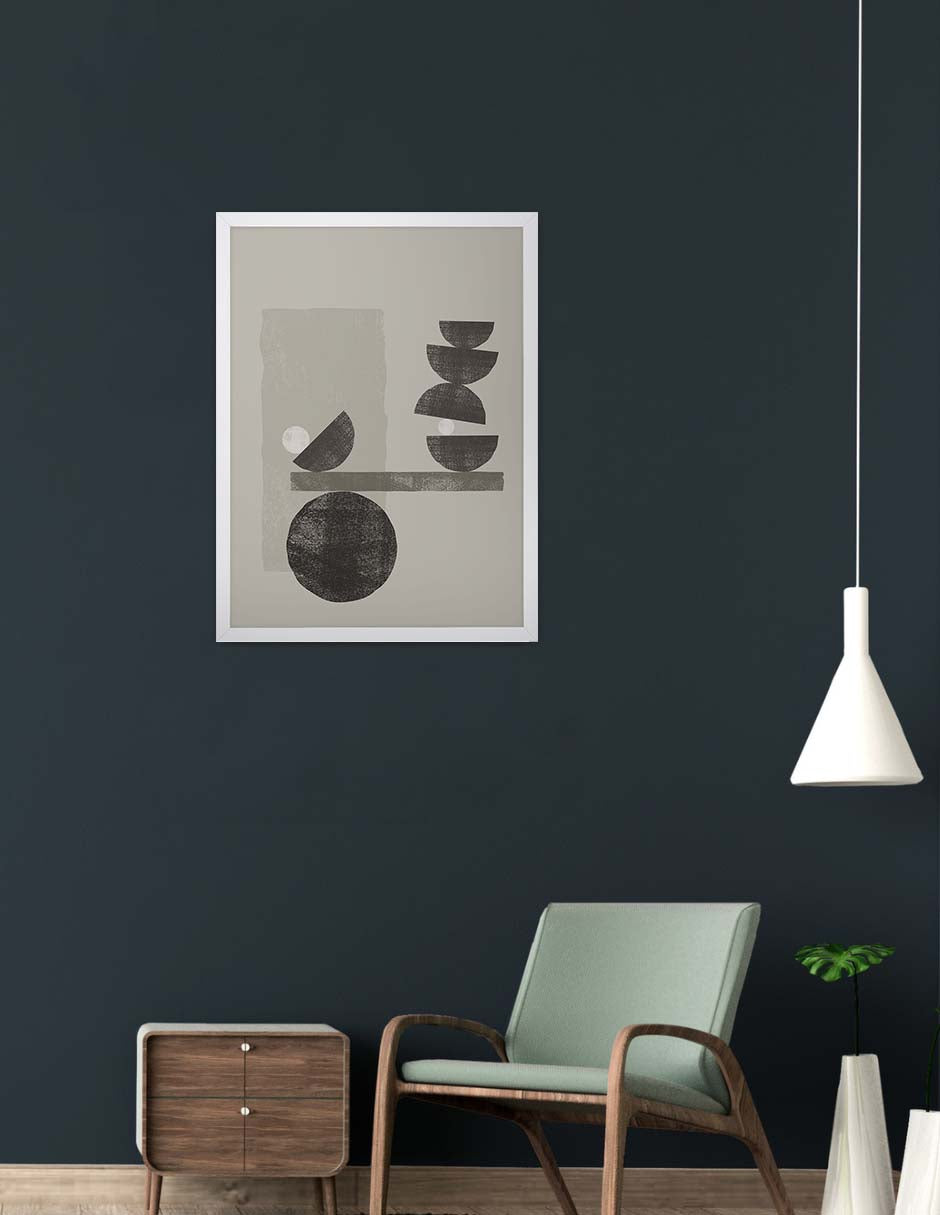 Equilibrio: cuadro decorativo, vista 6 (blanco render)