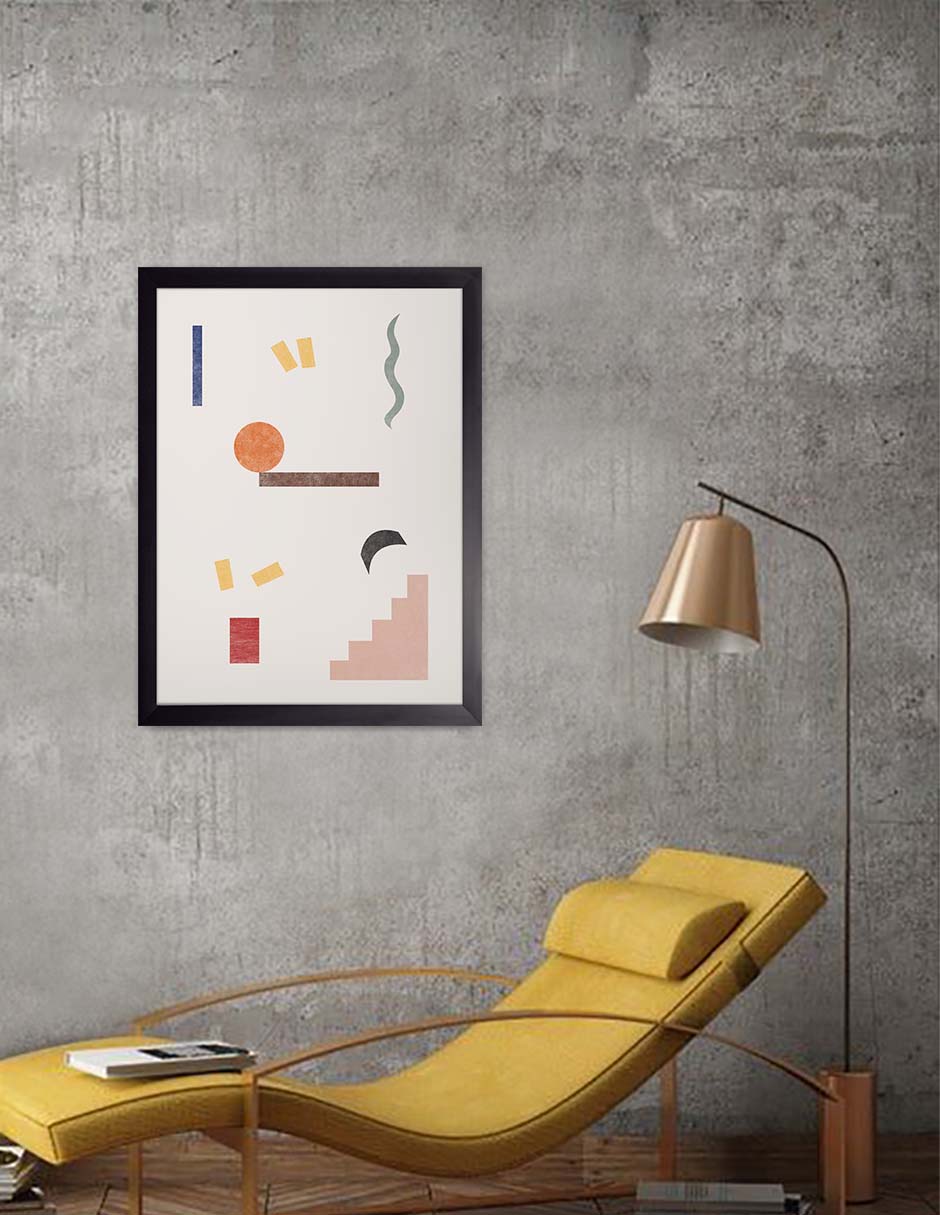 Escalera de Colores: cuadro decorativo, vista 3 (negro render)