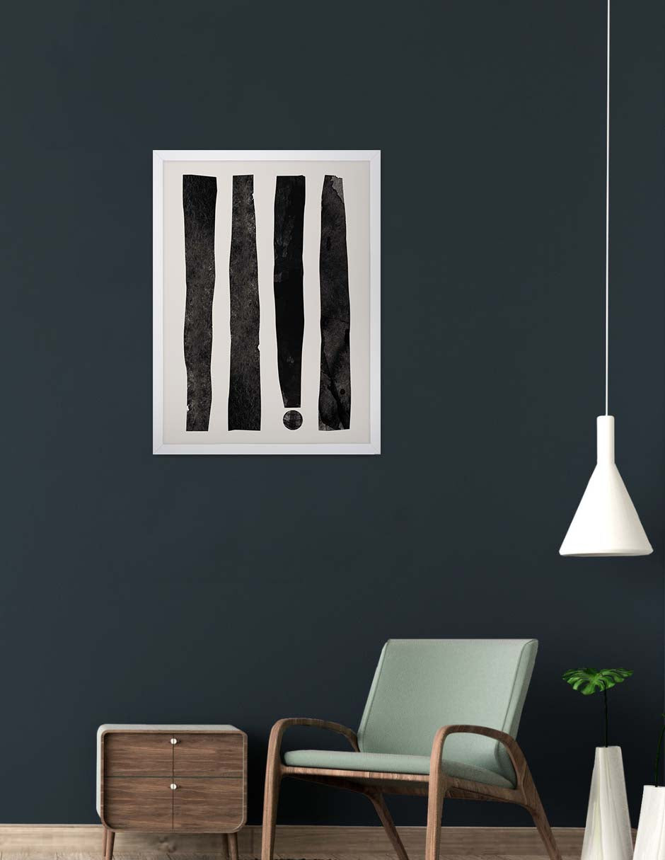 Exclamación: cuadro decorativo, vista 6 (blanco render)
