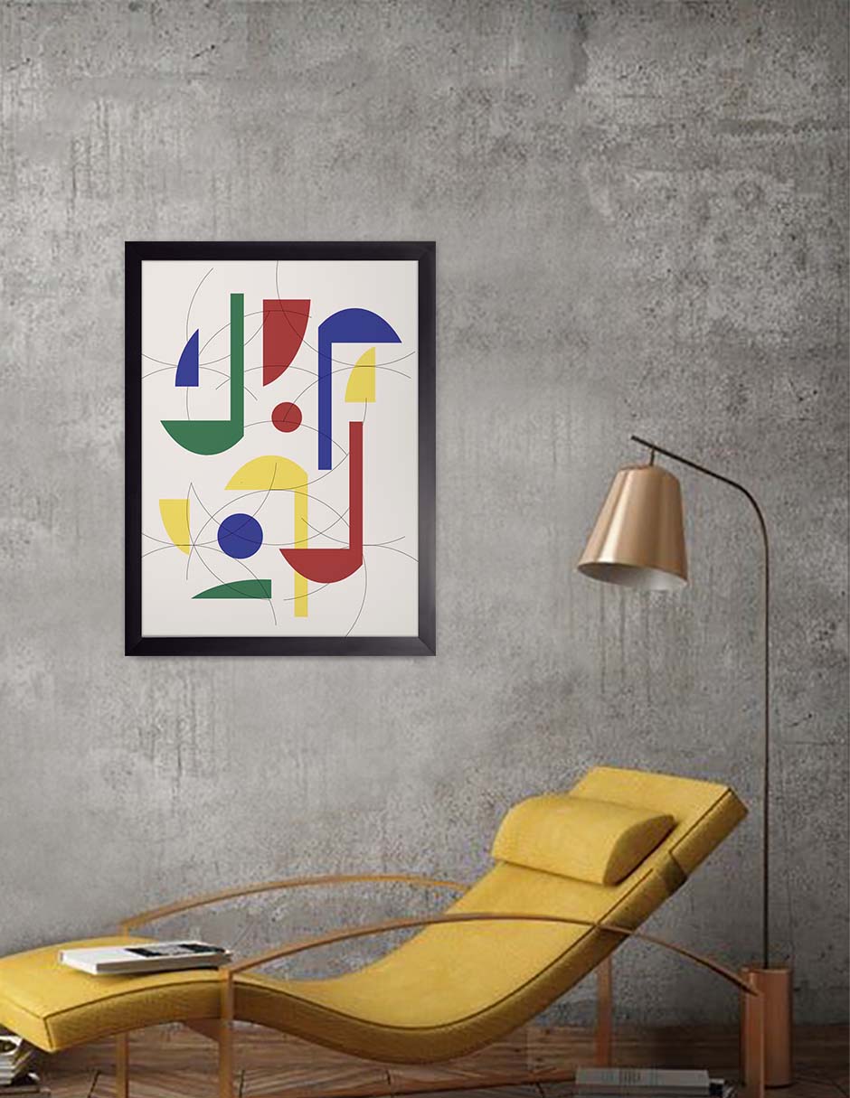 Festival: cuadro decorativo, vista 3 (negro render)