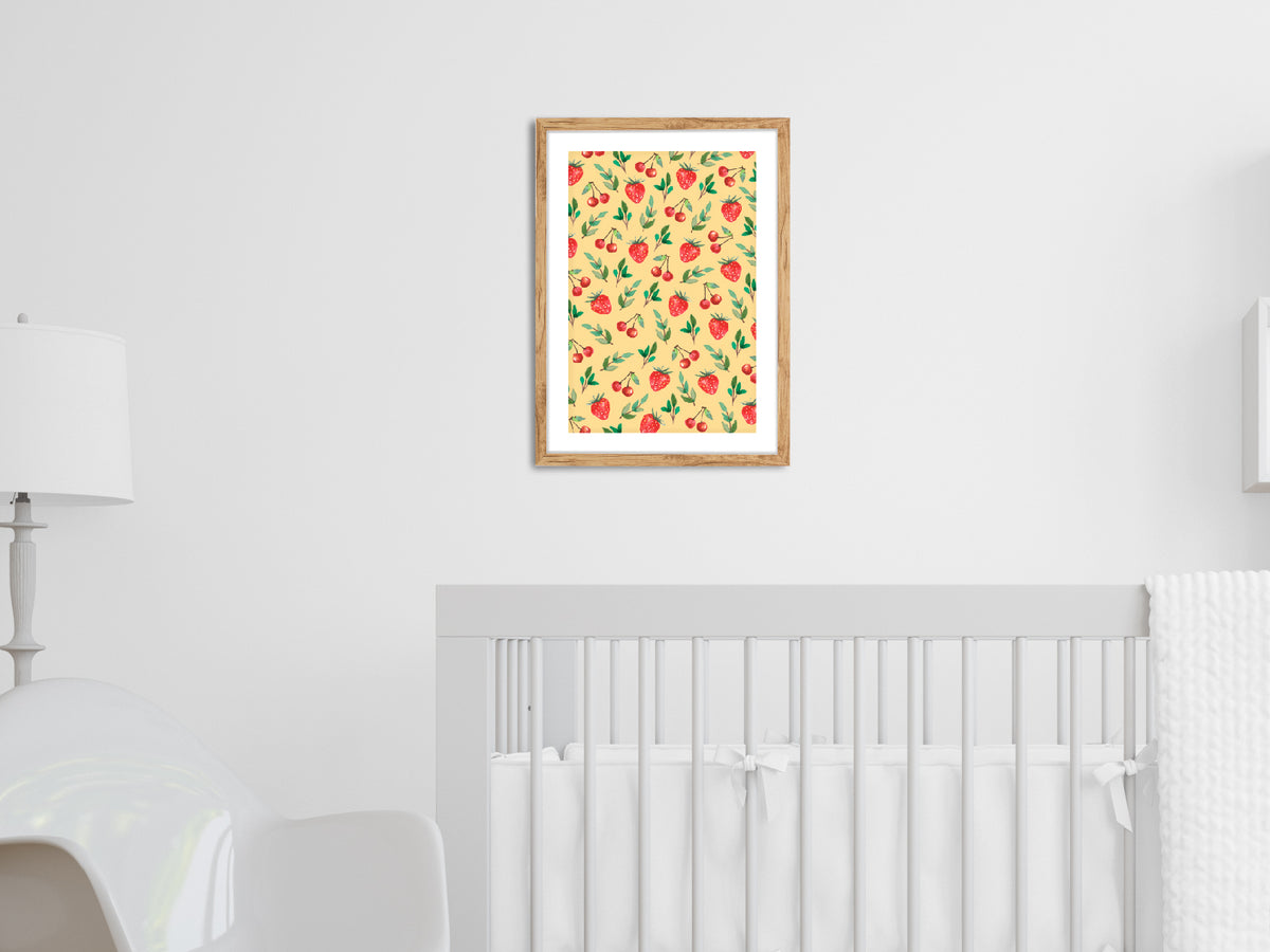 Fresas y Cerezas: cuadro decorativo, vista 3 (c render 2 01)