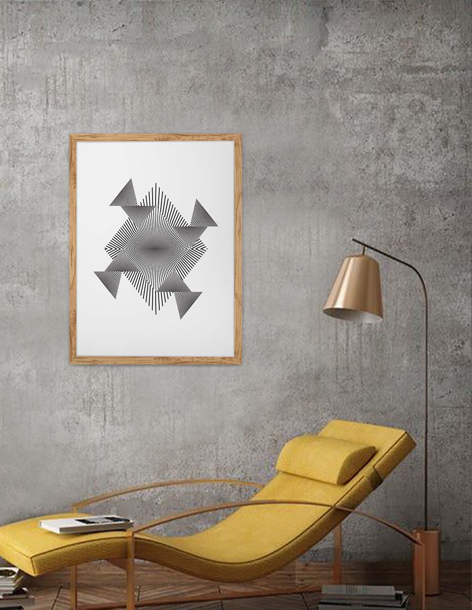 Girasol: cuadro decorativo, vista 9 (madera render)