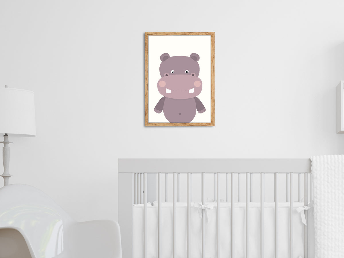 Hipopótamo: cuadro decorativo, vista 3 (c render 2 01)