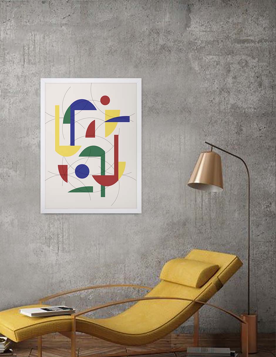 Kermés: cuadro decorativo, vista 6 (blanco render)
