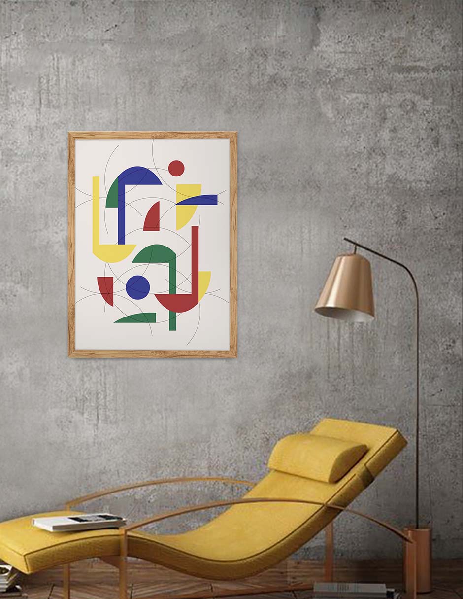Kermés: cuadro decorativo, vista 9 (madera render)