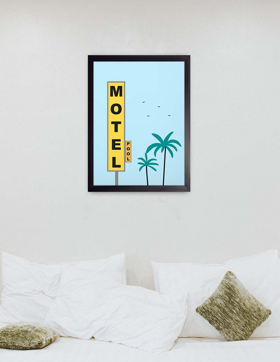 Letrero: cuadro decorativo, vista 3 (negro render)
