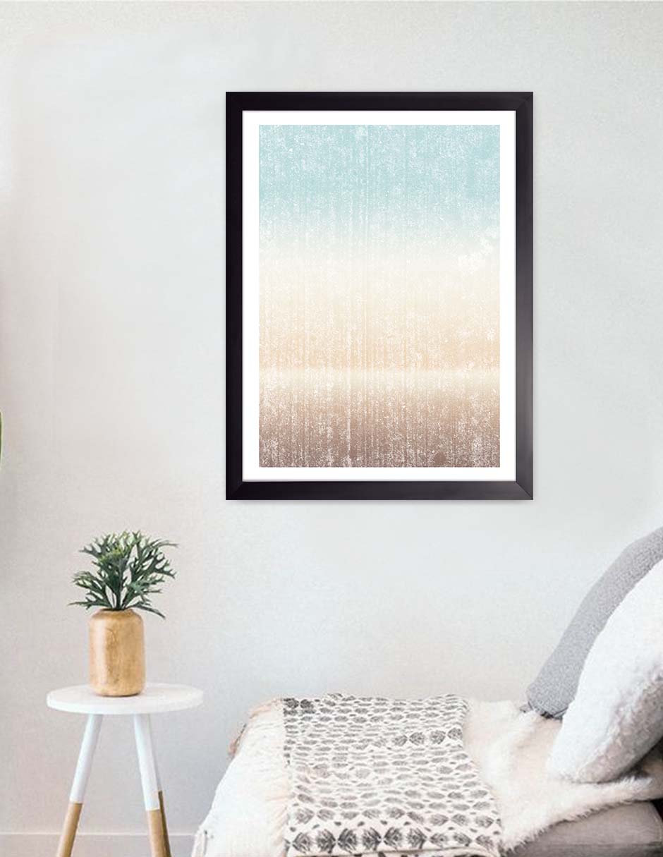 Lluvia de Verano: cuadro decorativo, vista 3 (negro render)