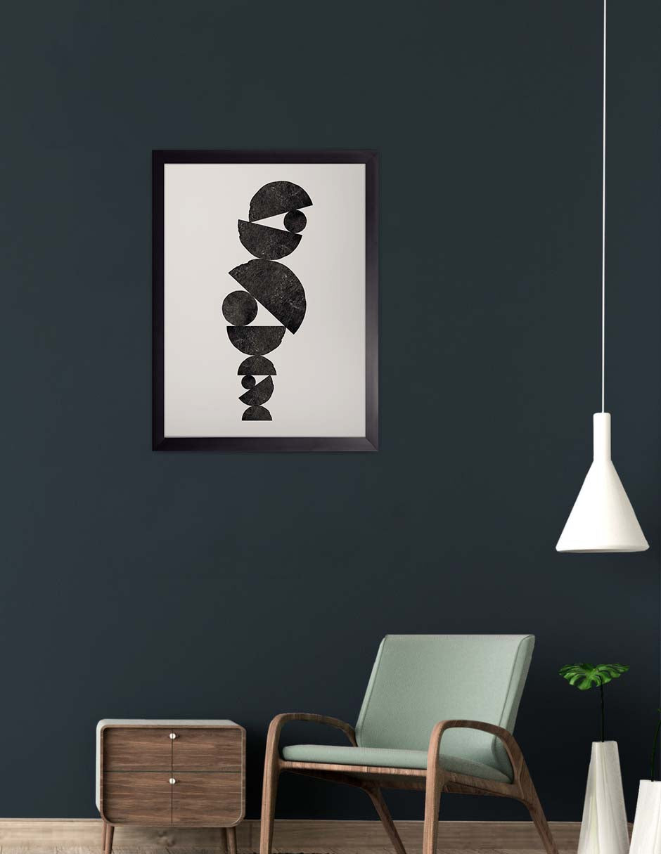 Malabar: cuadro decorativo, vista 3 (negro render)