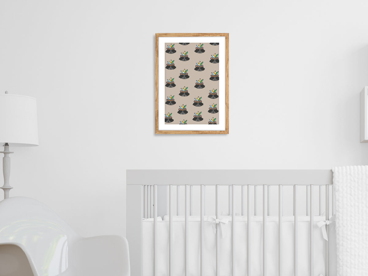 Mapaches: cuadro decorativo, vista 3 (c render 2 01)