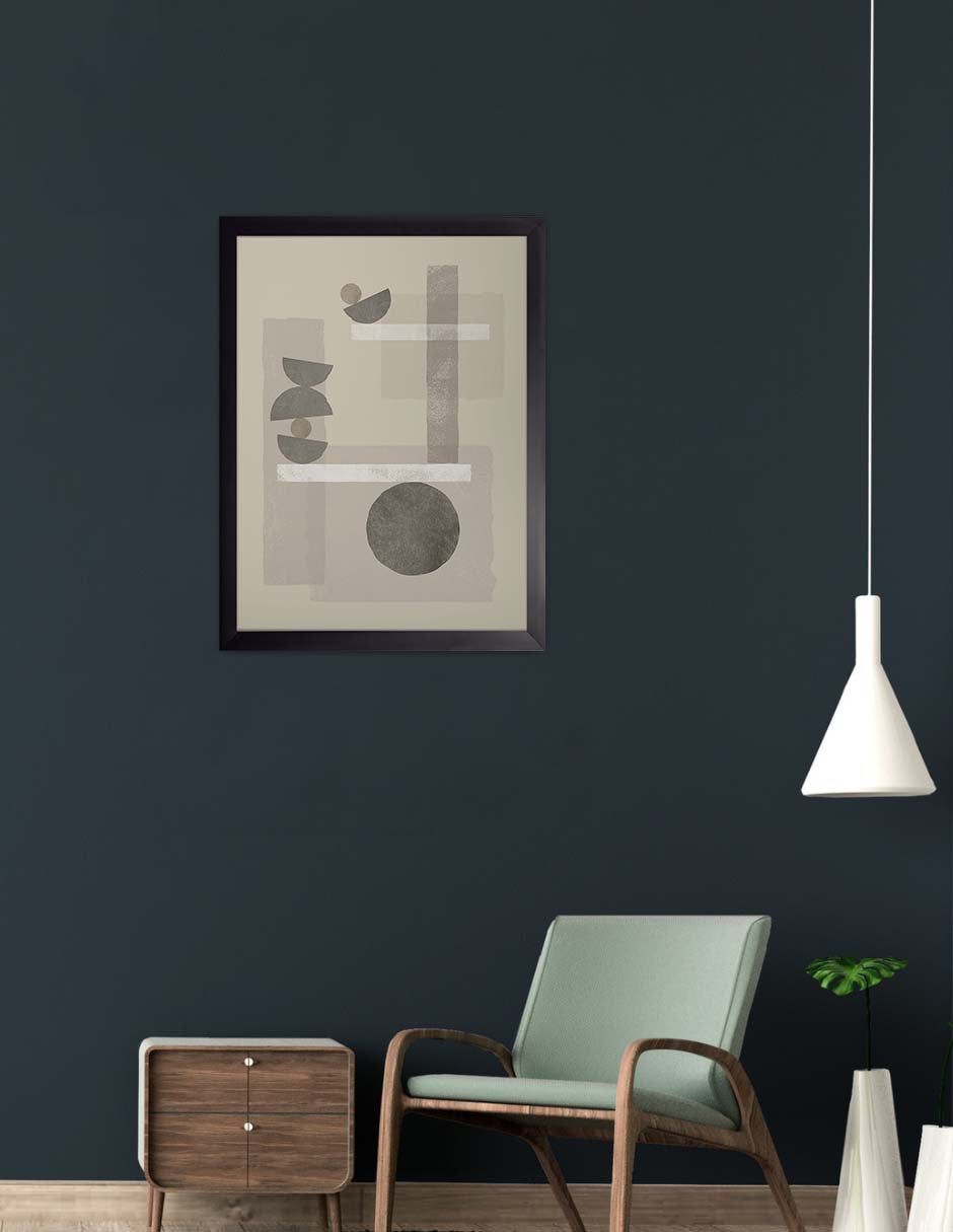 Maqueta: cuadro decorativo, vista 3 (negro render)