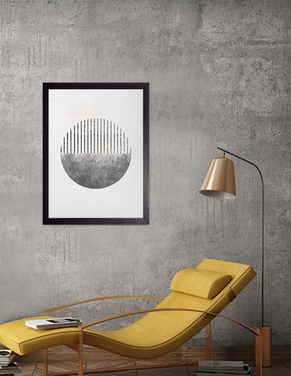 Mitades: cuadro decorativo, vista 3 (negro render)