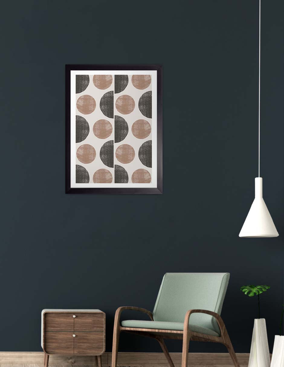 Mosaico: cuadro decorativo, vista 3 (negro render)