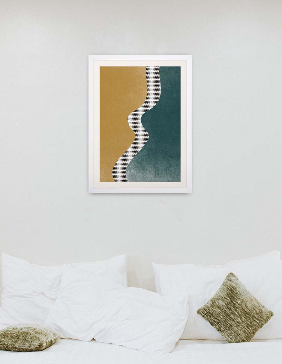 Mostaza y Pino: cuadro decorativo, vista 6 (blanco render)