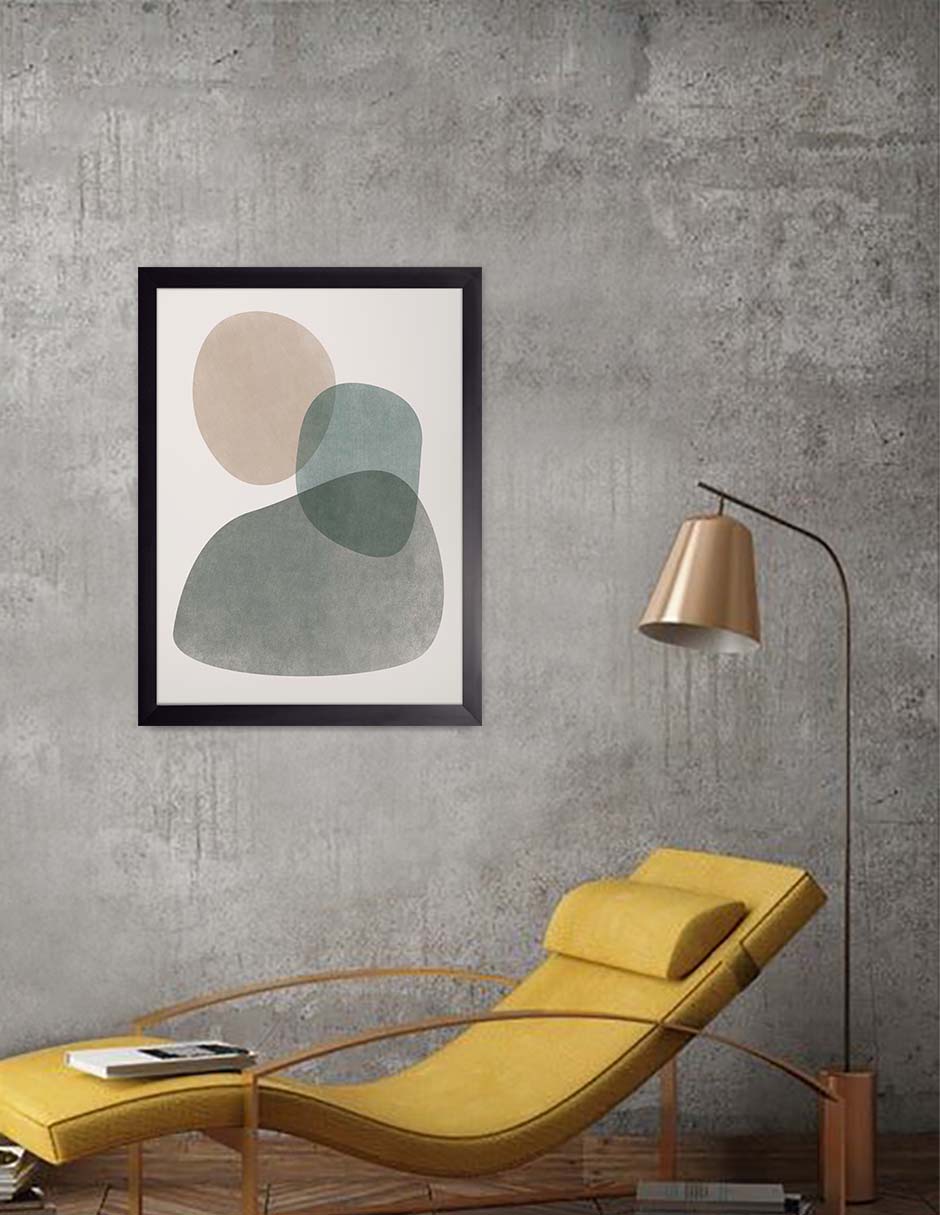 Nenúfares: cuadro decorativo, vista 3 (negro render)
