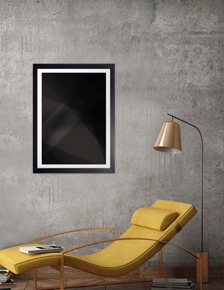 Noche Suave: cuadro decorativo, vista 3 (negro render)