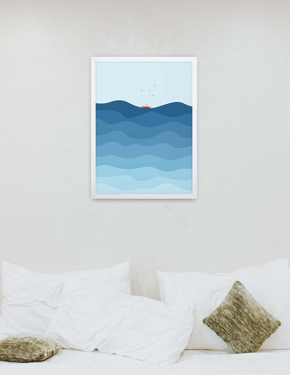 Oleada: cuadro decorativo, vista 6 (blanco render)