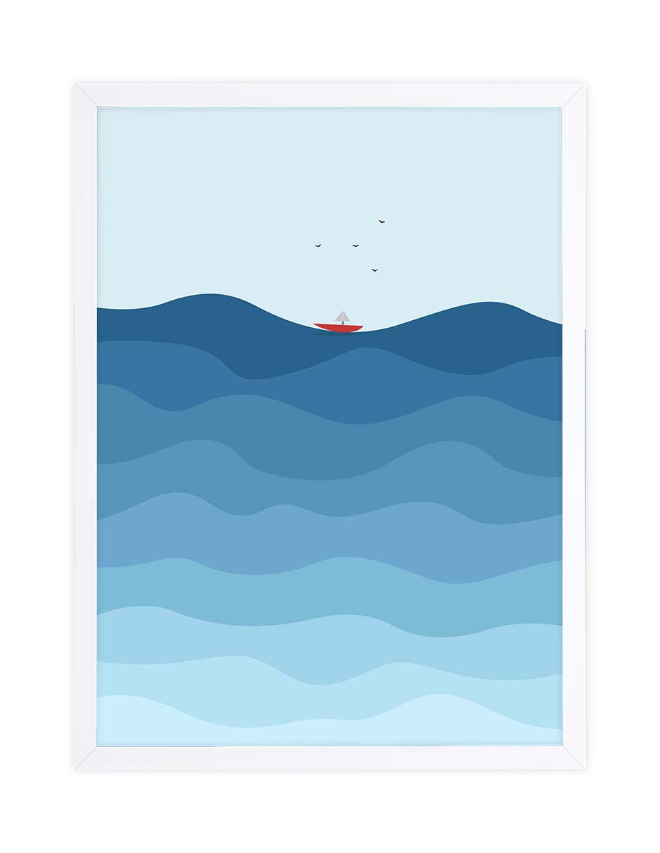 Oleada: cuadro decorativo, vista 4 (blanco)
